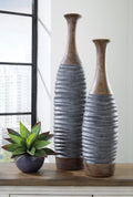 Blayze Vase Set (2/CN) - Antique Gray/Brown