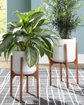 Dorcey Planter Set (2/CN) - White/Brown