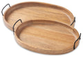 Jocelyne Tray Set (2/CN) - Brown/Black