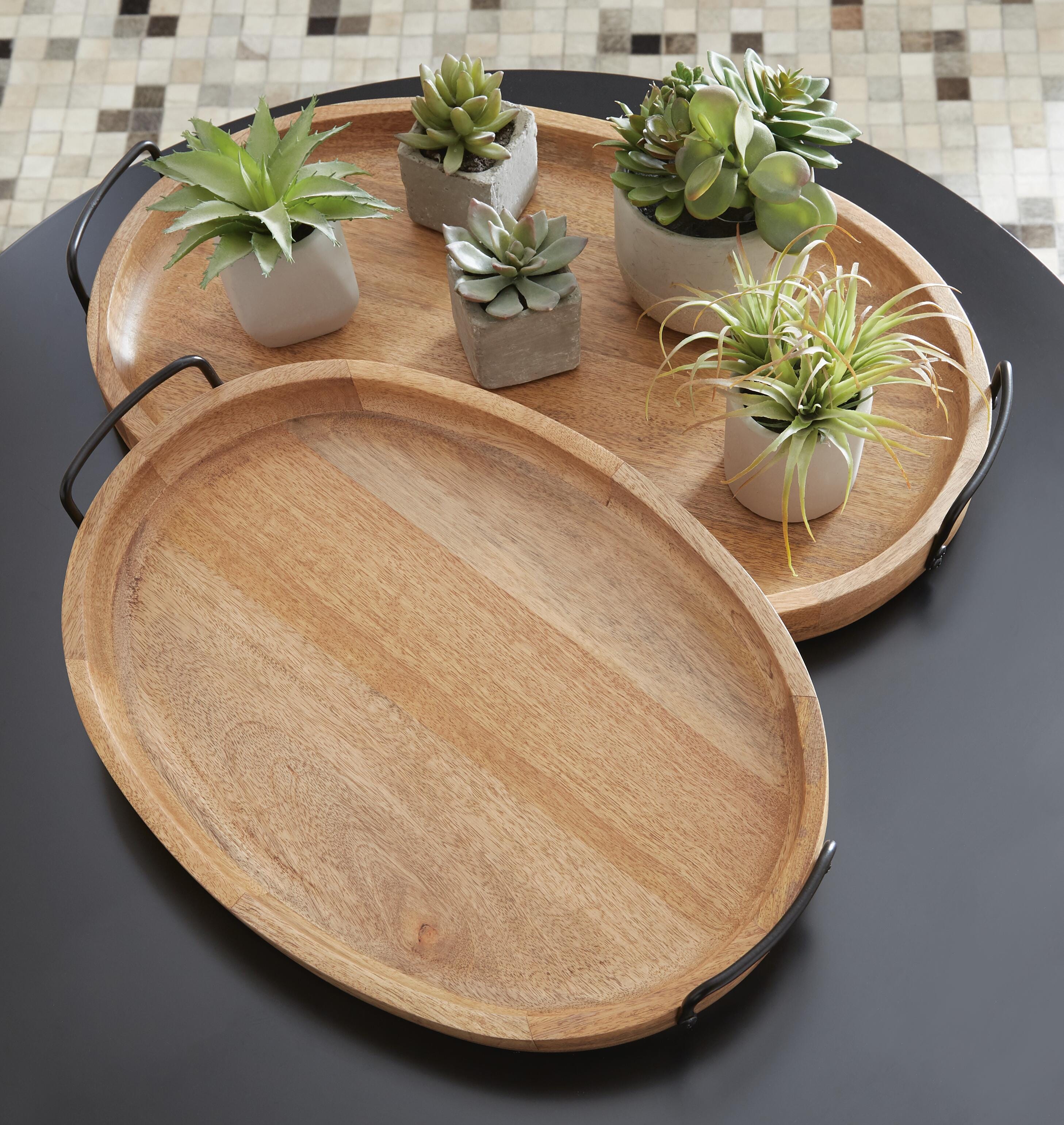 Jocelyne Tray Set (2/CN) - Brown/Black
