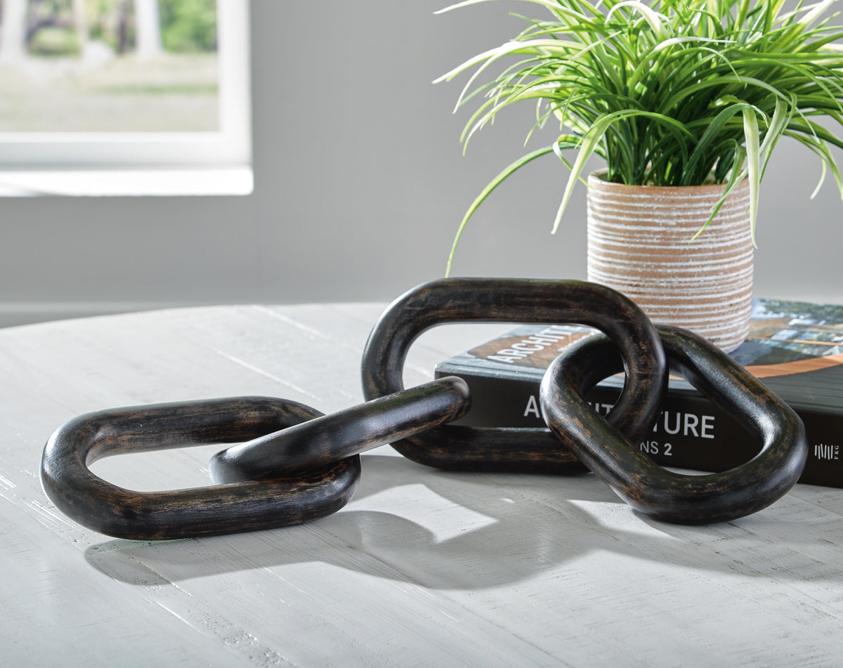 Mardelby Sculpture - Distressed Black