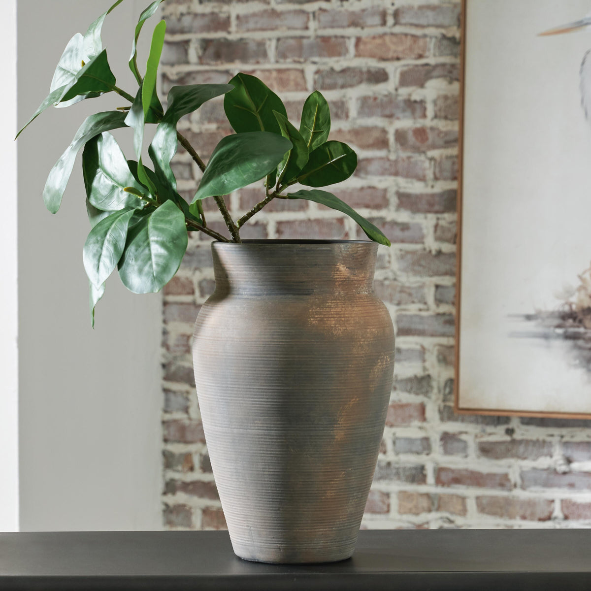 Brickmen Vase - Antique Gray