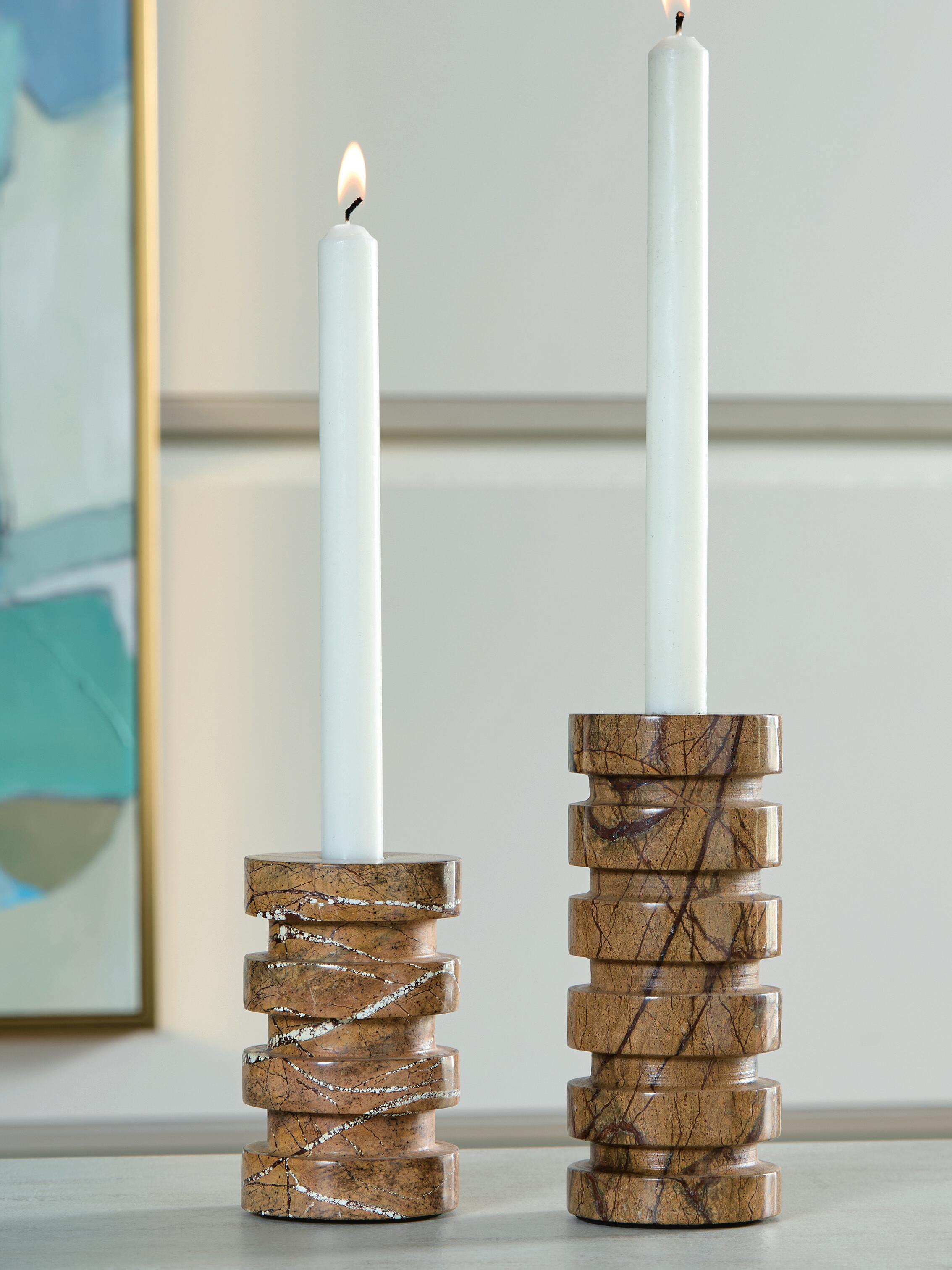 Emsleyfield Candle Holder Set (2/CN) - Tan