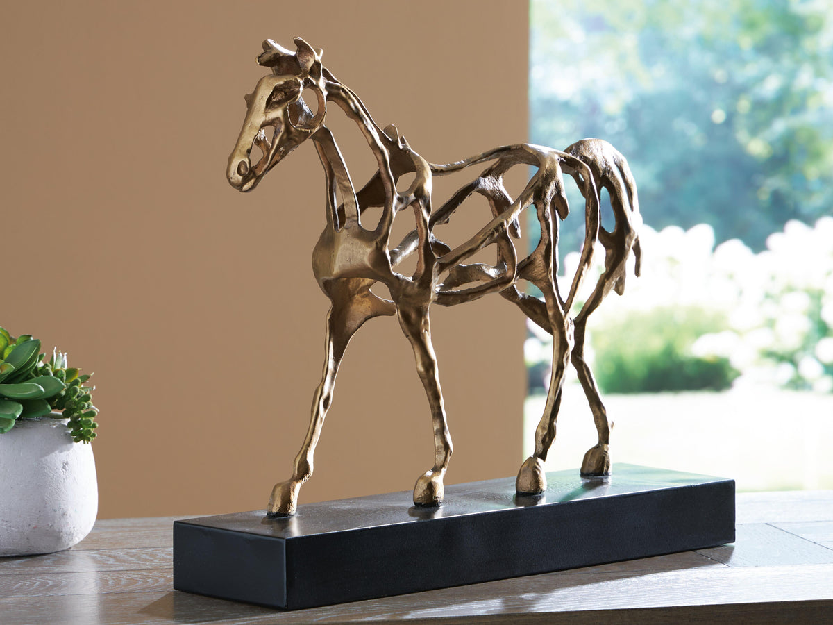Grainville Sculpture - Antique Gold Finish