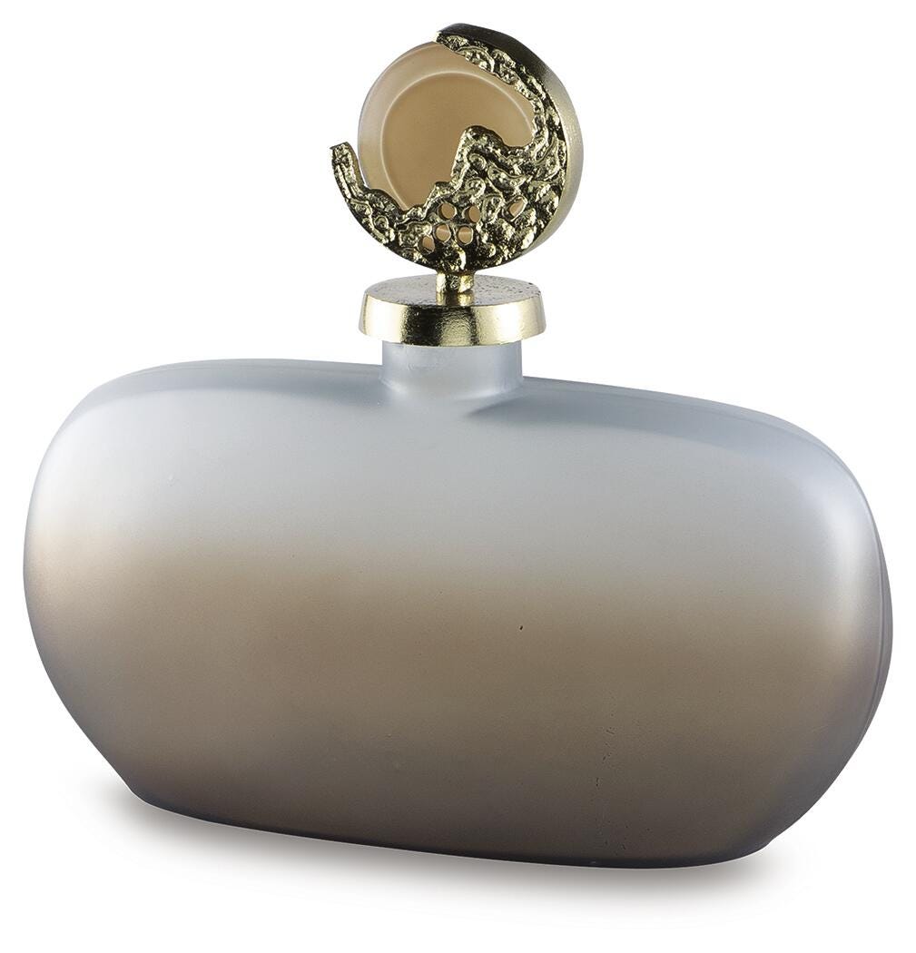 Acario Home Accents Collection - Taupe/Gold Finish