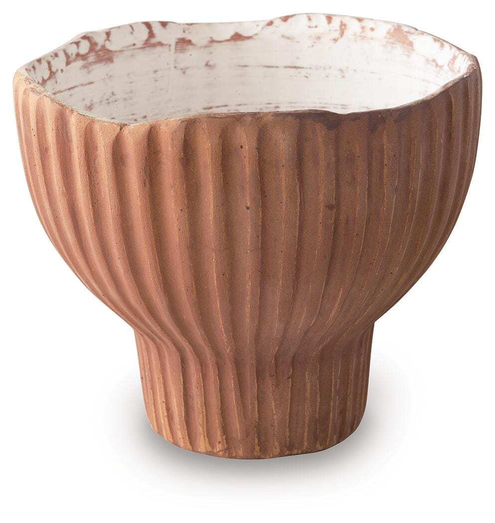 Orban Vase - Sienna/White
