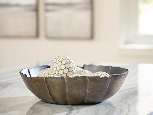 Aidman Bowl - Black/Antique Gold Finish