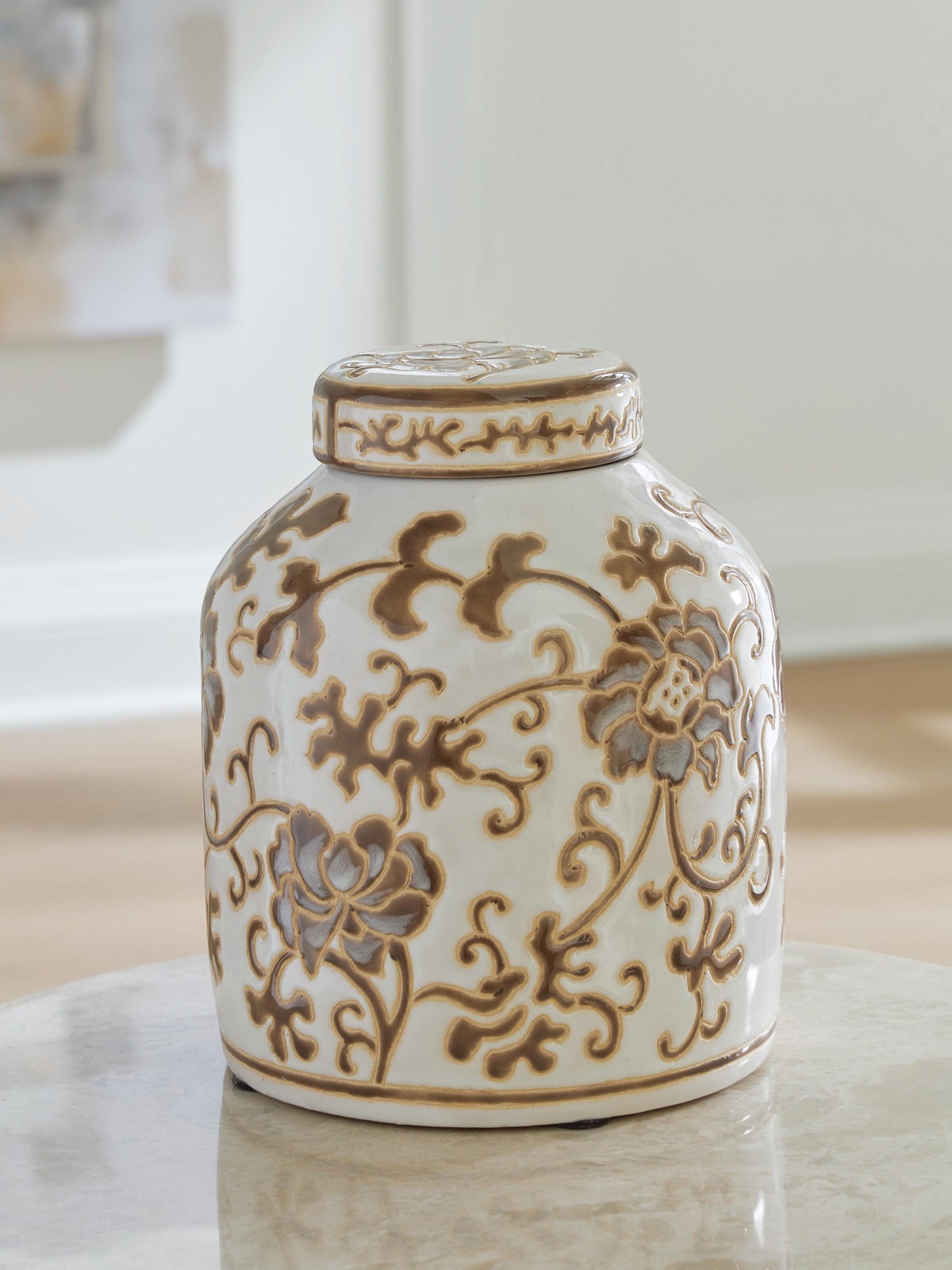 Adalham Jar - Cream/Brown