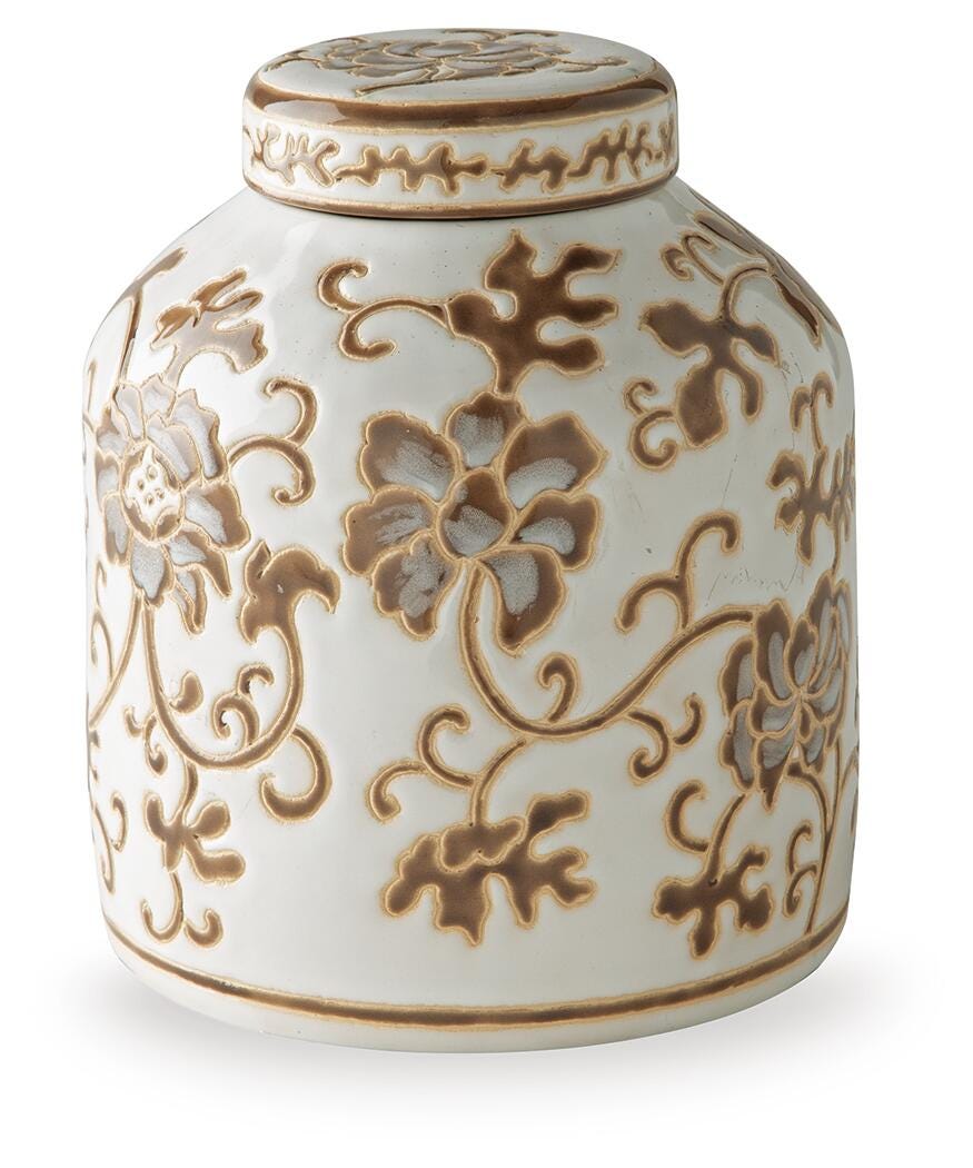 Adalham Jar - Cream/Brown