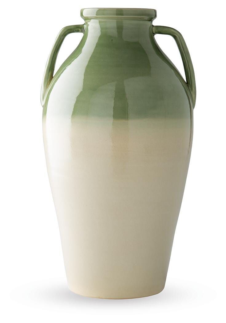 Andorbury Vase - Green/Beige