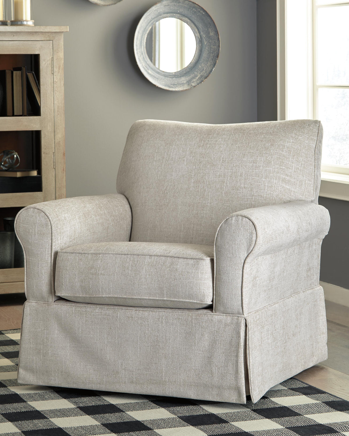 Searcy Swivel Glider Accent Chair - Quartz