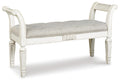 Realyn Accent Bench - Antique White