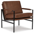 Puckman Accent Chair - Brown/Silver Finish
