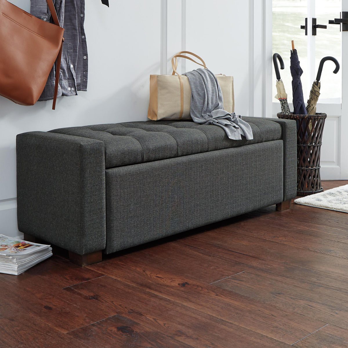 Cortwell Storage Bench - Gray