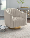 Penzlin Swivel Accent Chair - Pearl