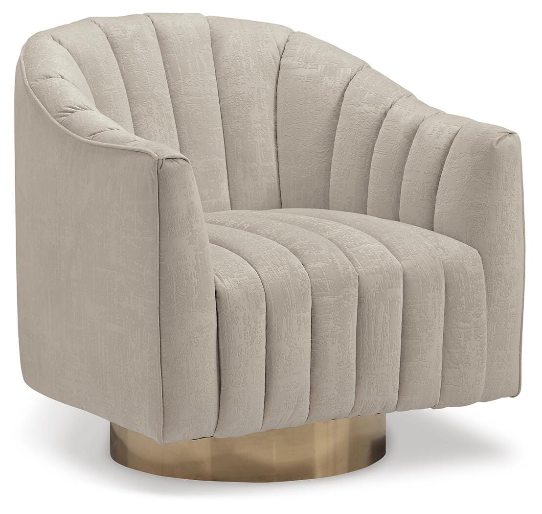Penzlin Swivel Accent Chair - Pearl
