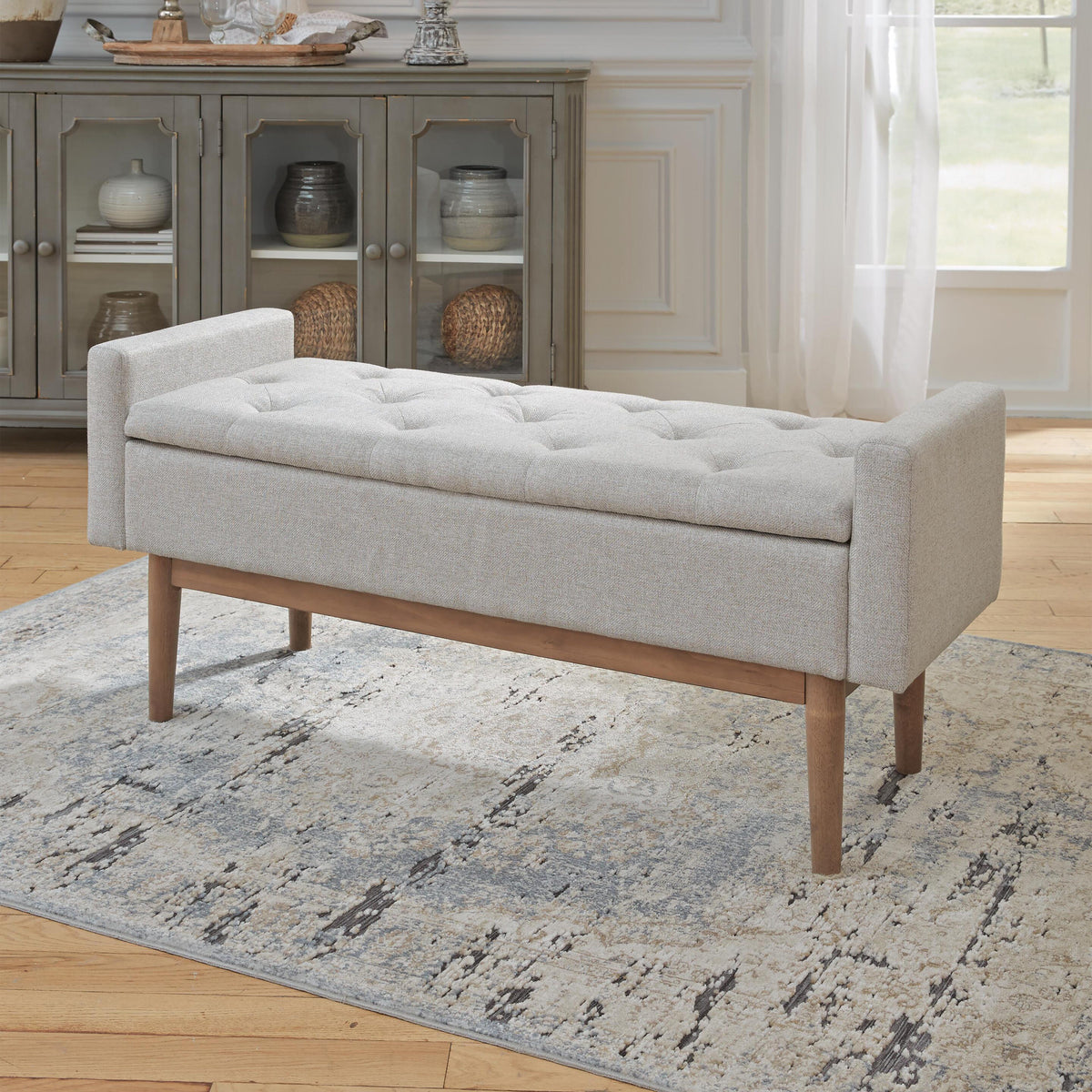 Briarson Storage Bench - Beige/Brown