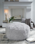 Galice Oversized Accent Ottoman - Light Gray