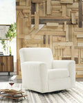 Herstow Swivel Glider Accent Chair - Ivory