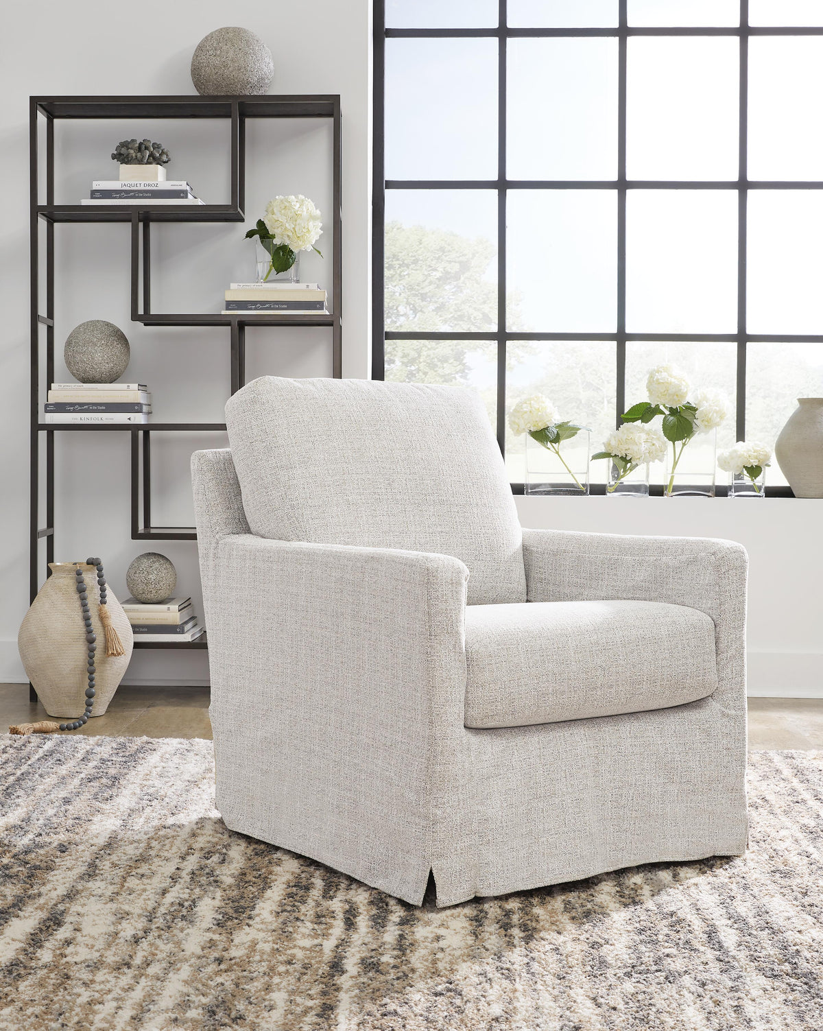 Nenana Next-Gen Nuvella Swivel Glider Accent Chair - Stone