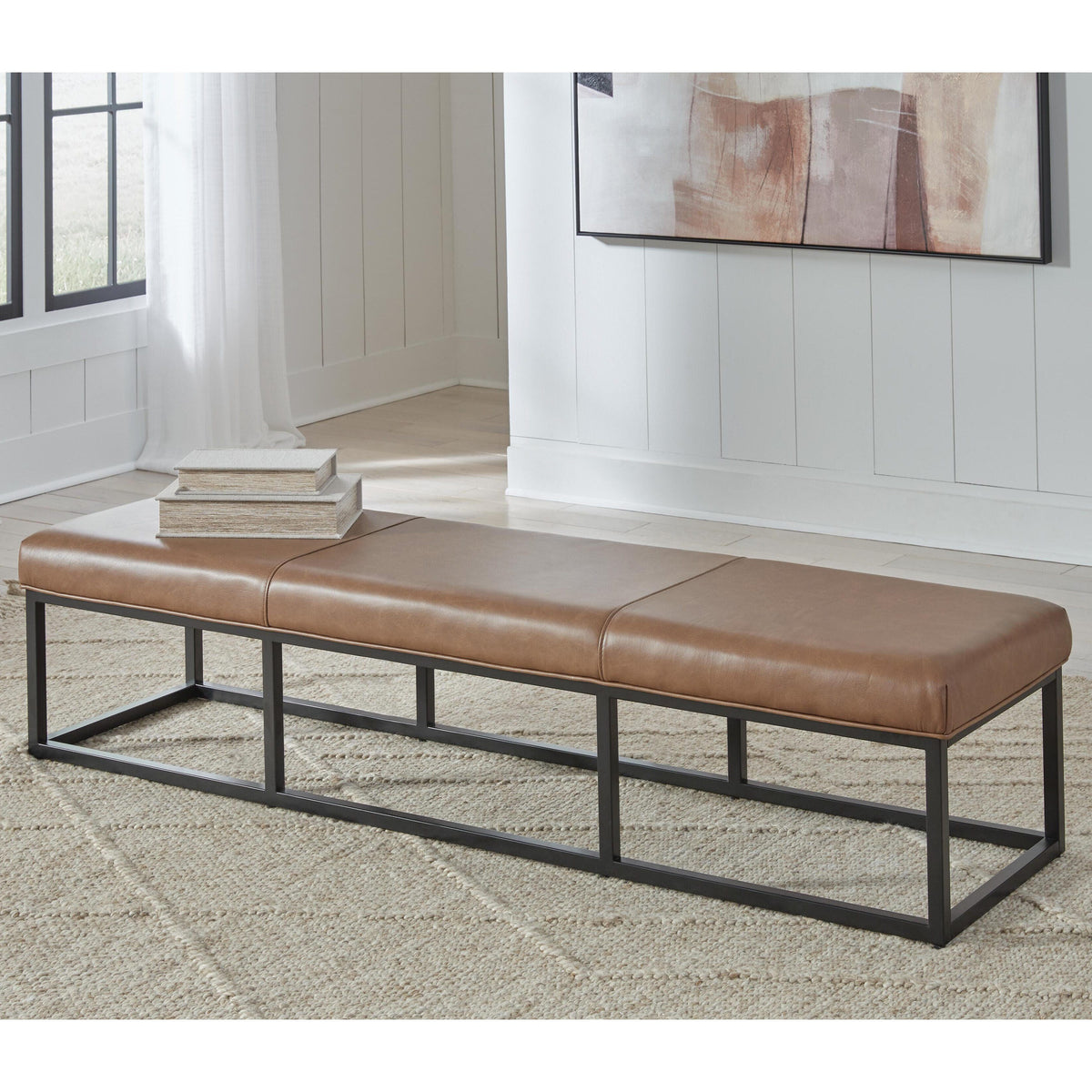 Joston Accent Bench - Caramel
