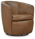 Kierreys Swivel Accent Chair - Caramel