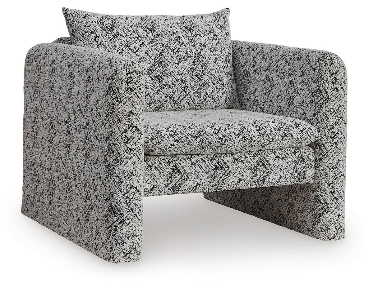 Kenbell Accent Chair - Black/White