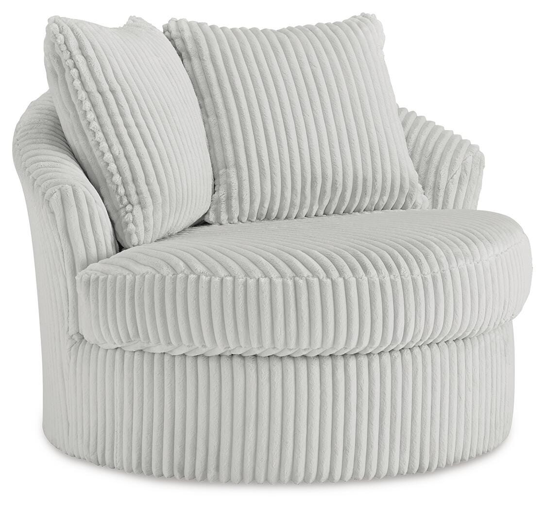 Gramwell Swivel Accent Chair - Alloy