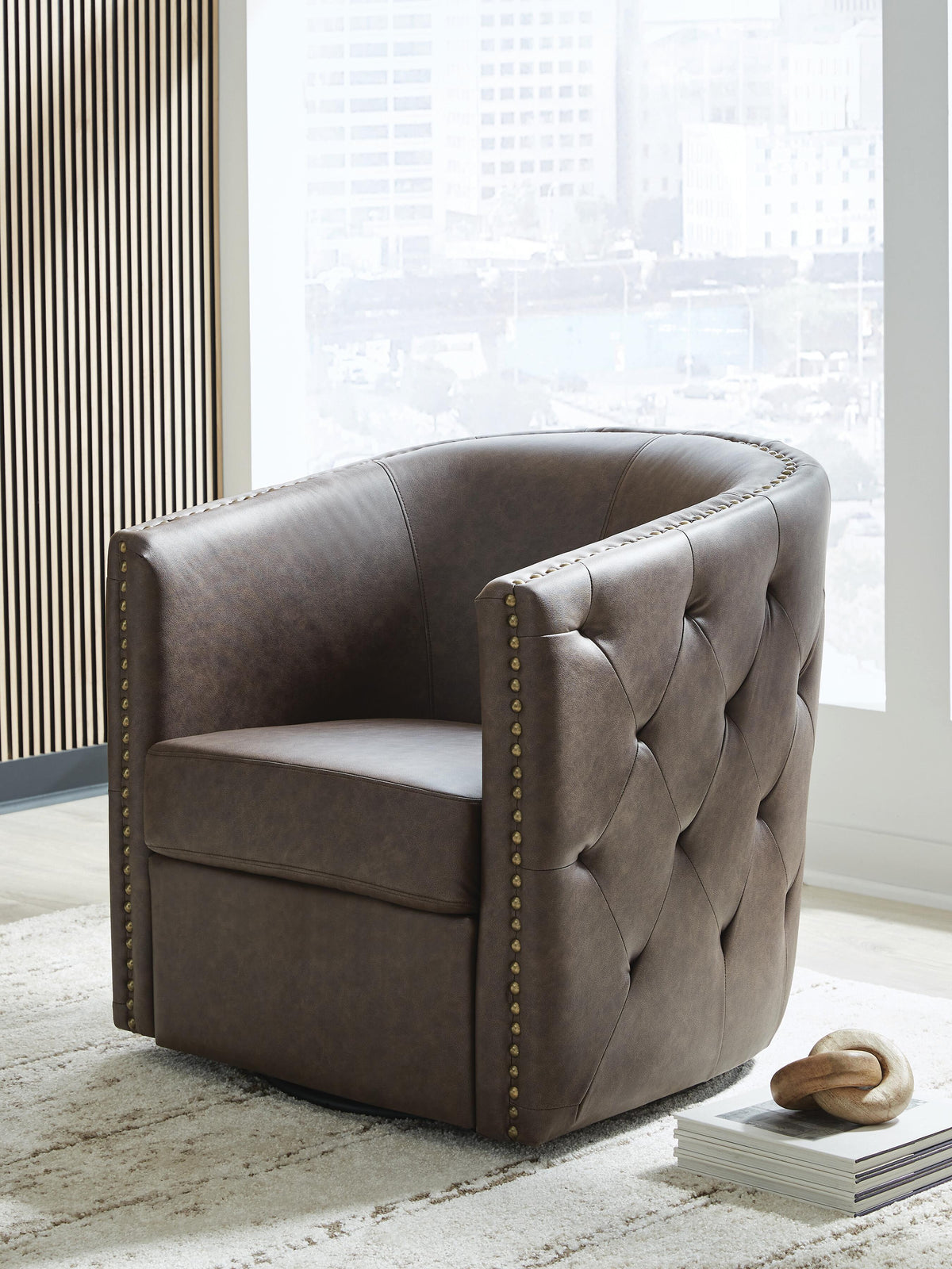 Brentlow Swivel Accent Chair - Granite