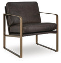 Bradett Accent Chair - Dark Brown/Gold Finish