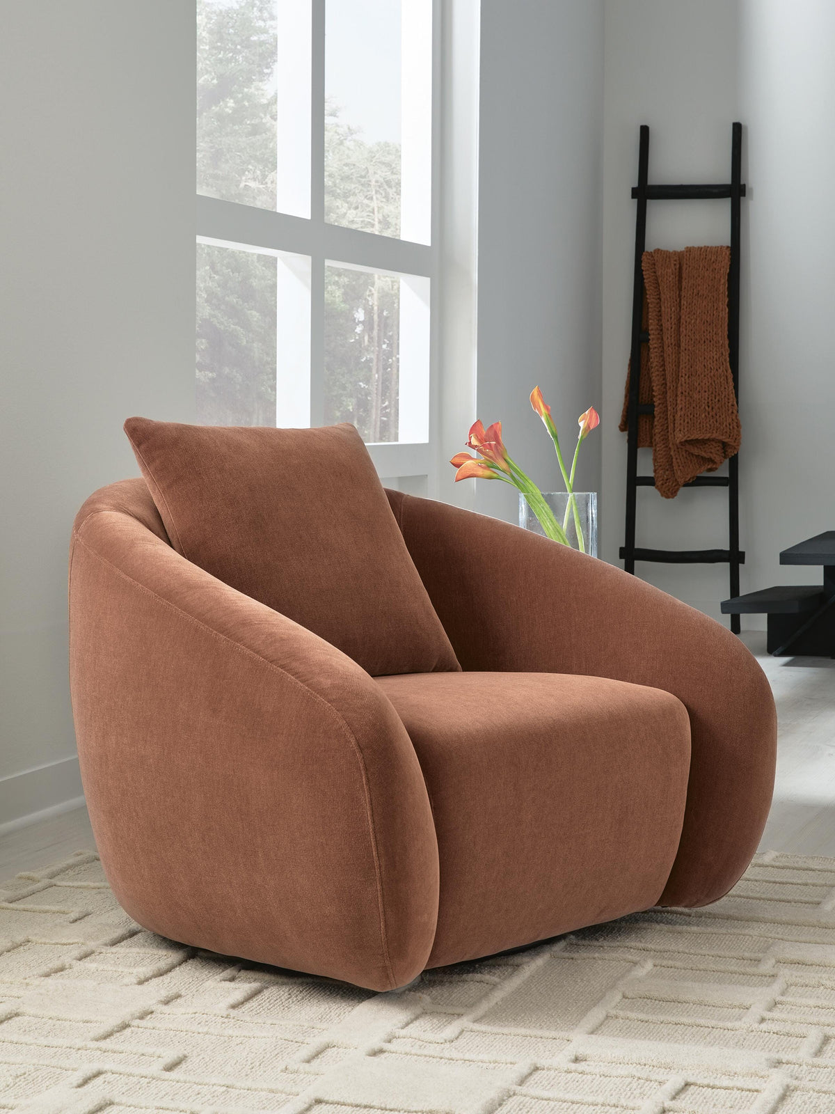 Yahya Swivel Accent Chair - Sienna