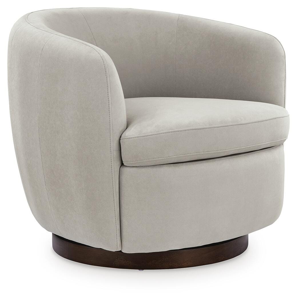 Annbury Swivel Accent Chair - Light Beige
