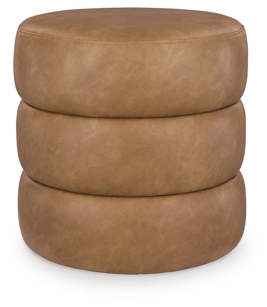 Ummi Swivel Accent Ottoman - Caramel