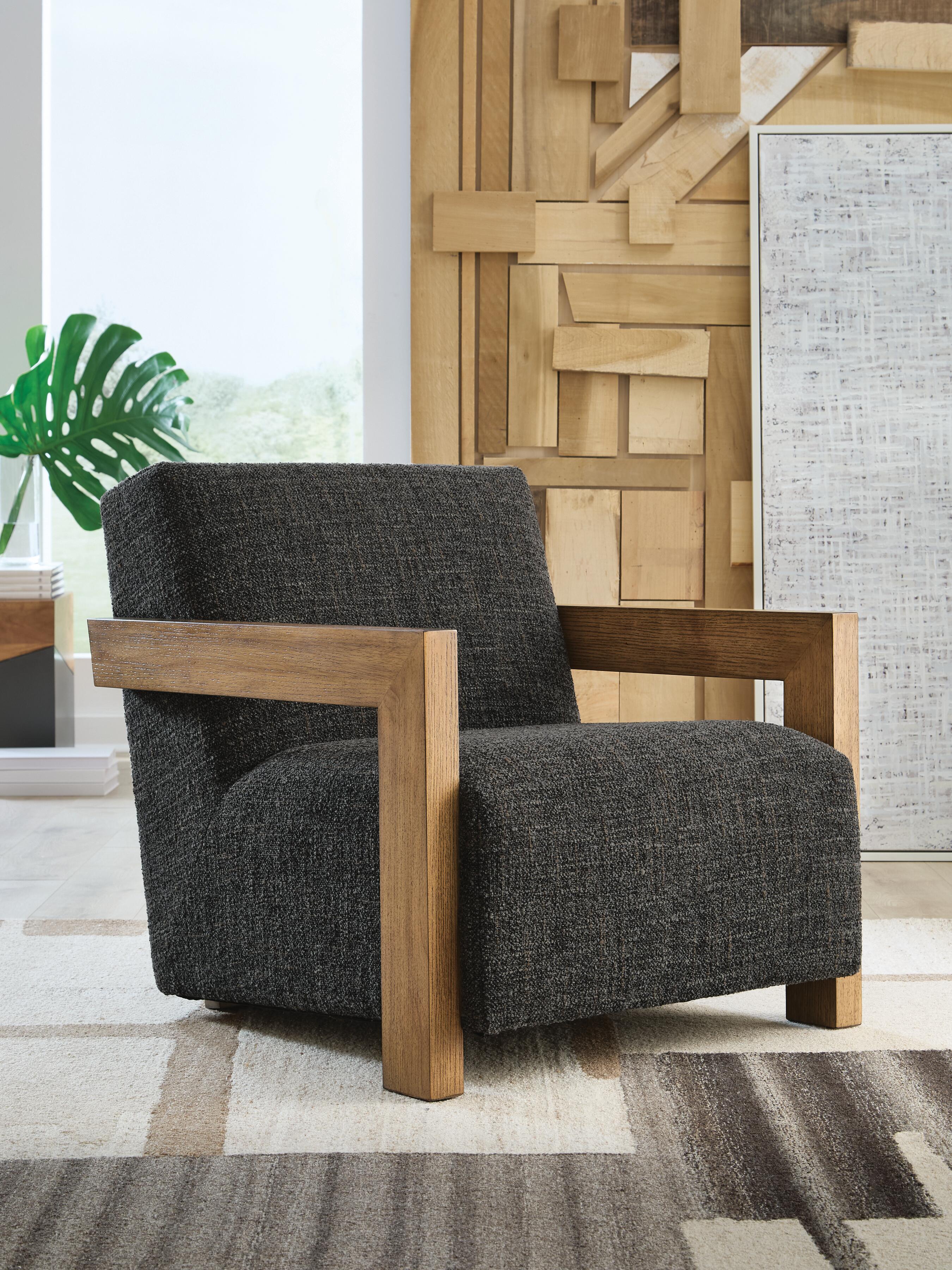 Dorney Accent Chair - Charcoal/Brown