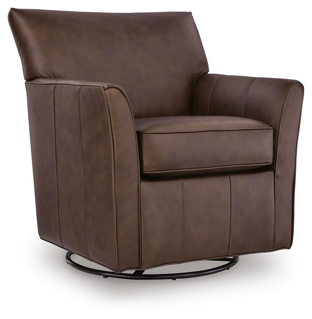 Braydunn Swivel Glider Accent Chair - Espresso Brown