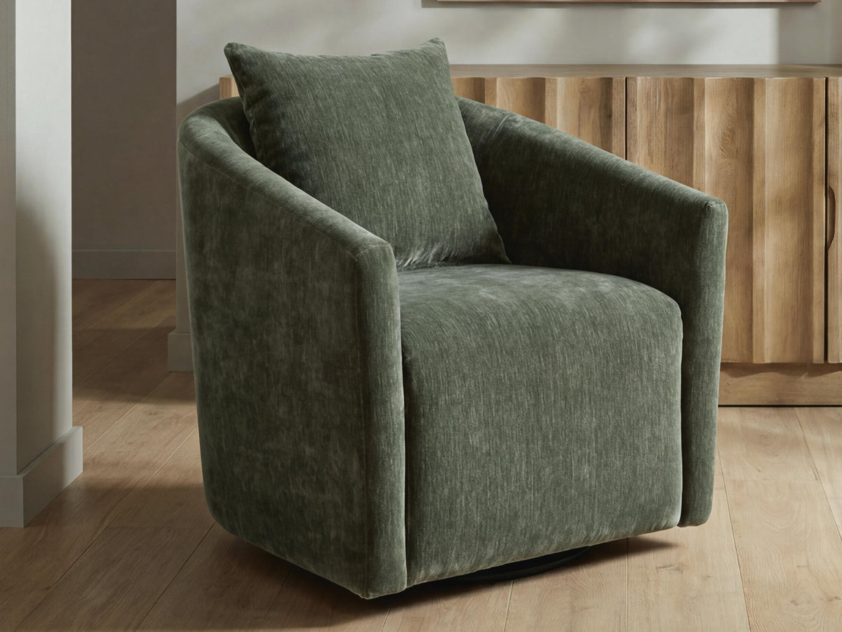 Leastow Swivel Accent Chair - Loden