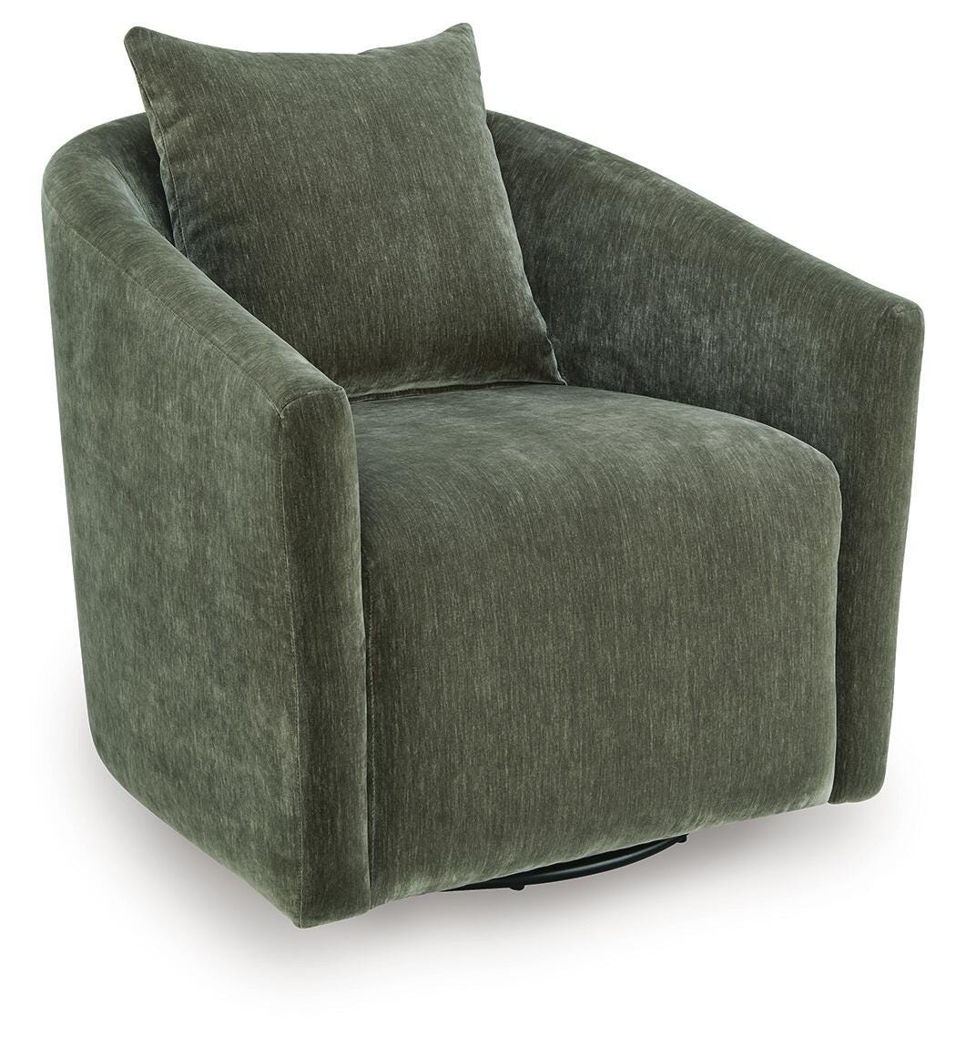 Leastow Swivel Accent Chair - Loden