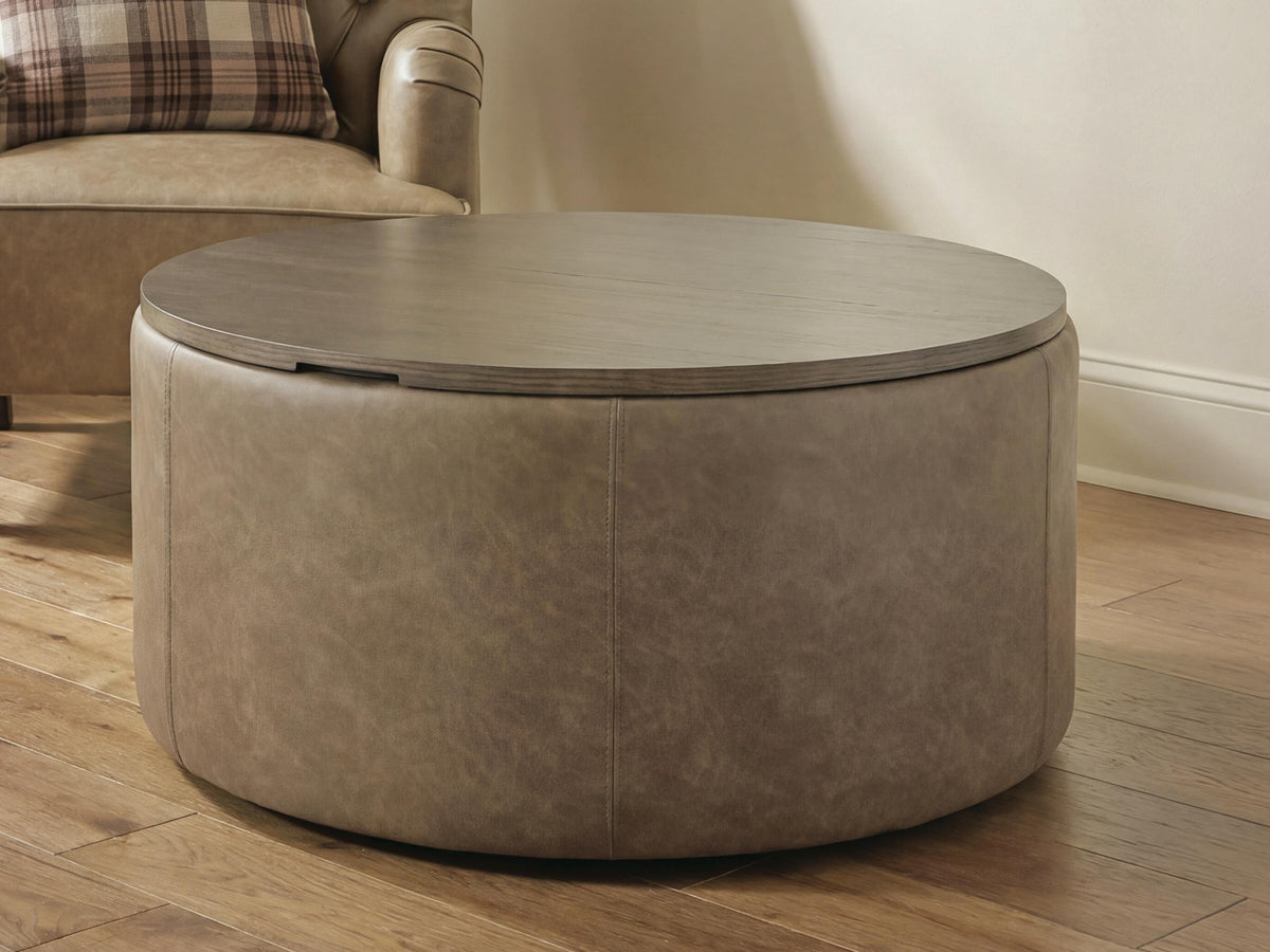 Bethanstone Storage Ottoman - Warm Brown