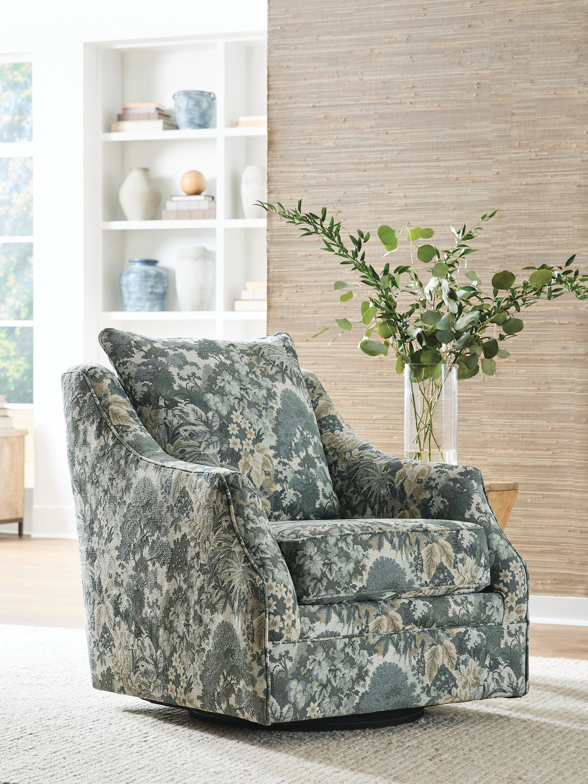 Gubbins Swivel Accent Chair - Blue/Green/Yellow