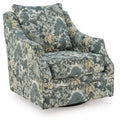 Gubbins Swivel Accent Chair - Blue/Green/Yellow