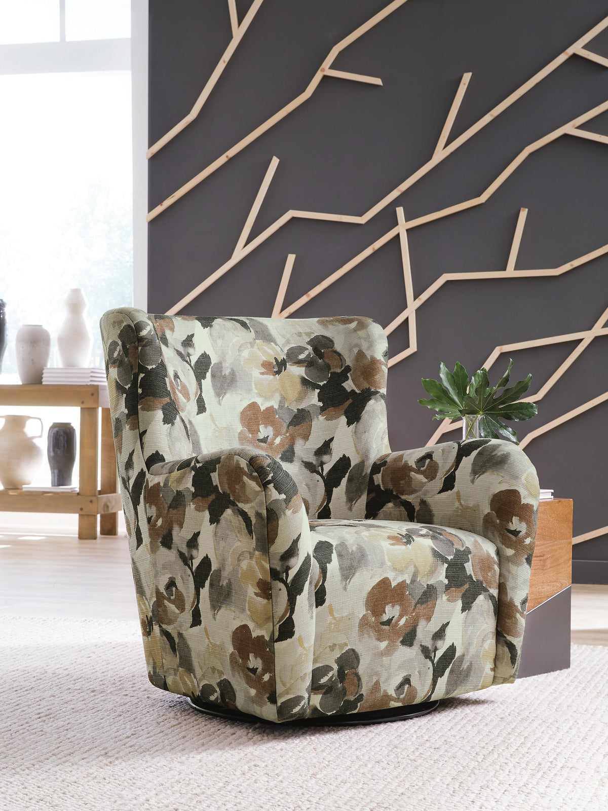 Rowenburg Swivel Glider Accent Chair - Multi