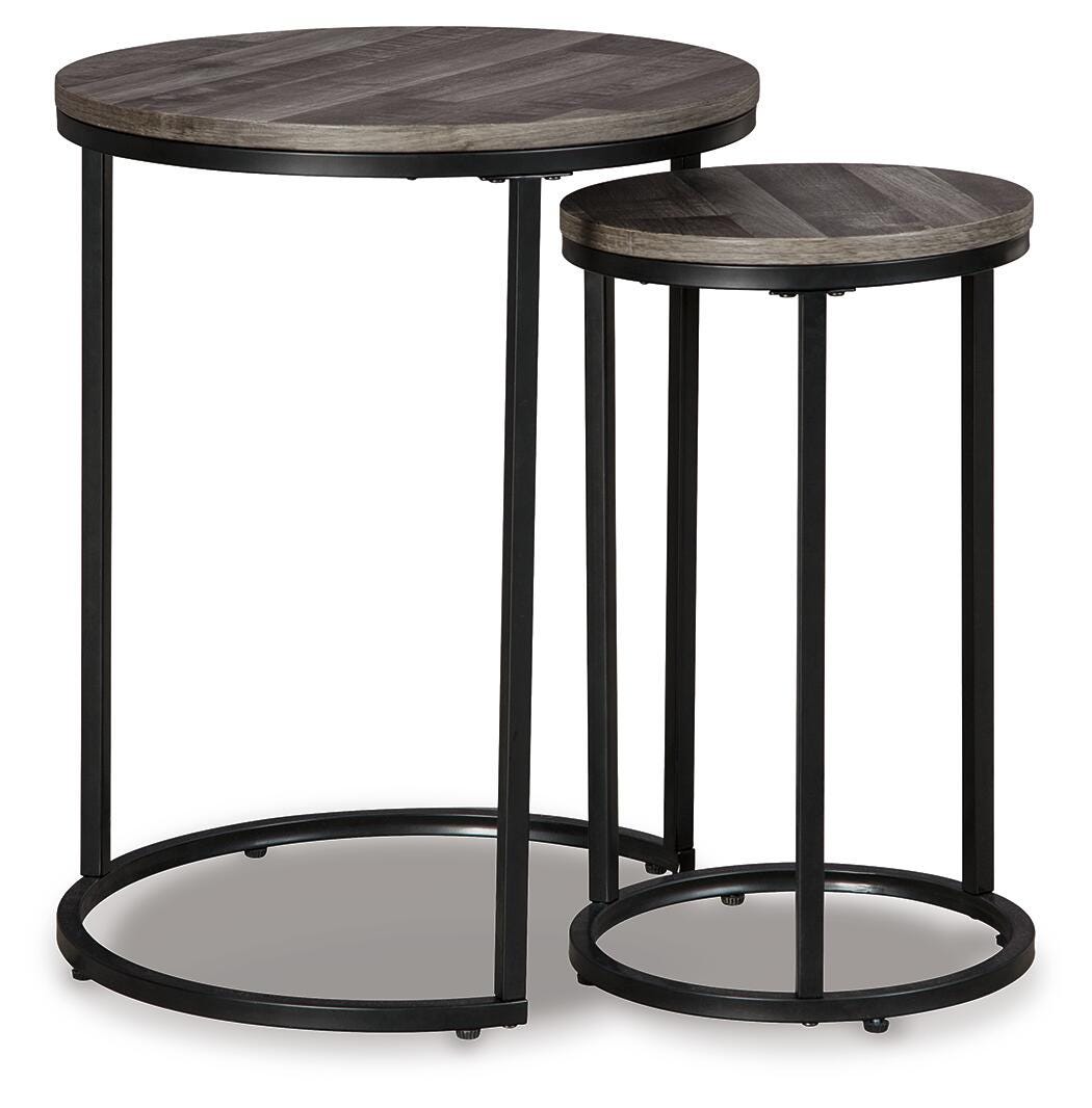 Briarsboro Accent Table Set (2/CN) - Black/Gray