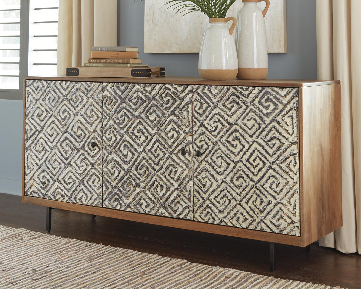 Kerrings Accent Cabinet - Brown/Black/White