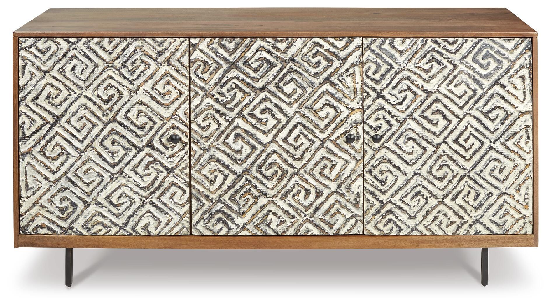 Kerrings Accent Cabinet - Brown/Black/White