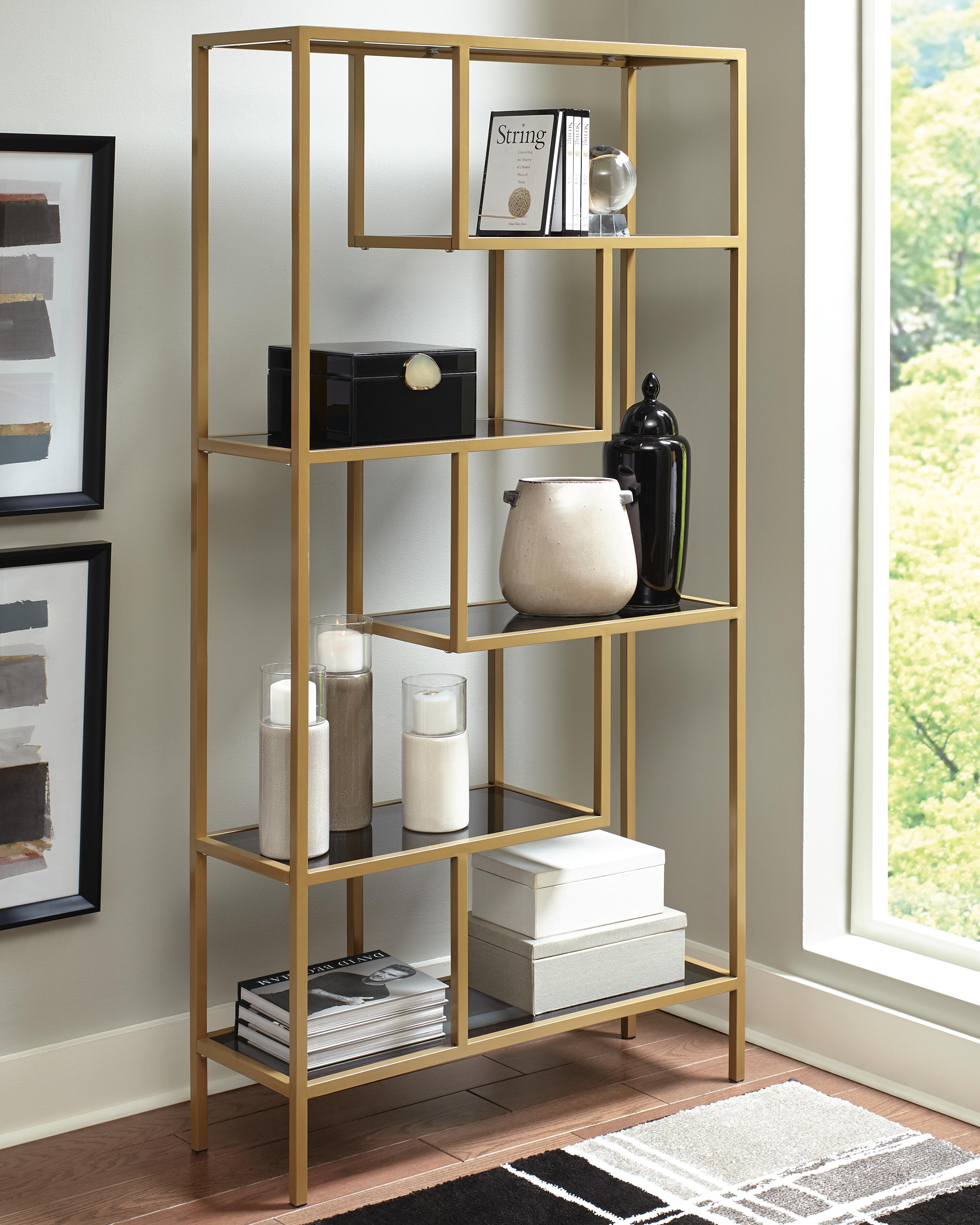 Frankwell Bookcase - Gold Finish