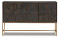 Elinmore Accent Cabinet - Brown/Gold Finish