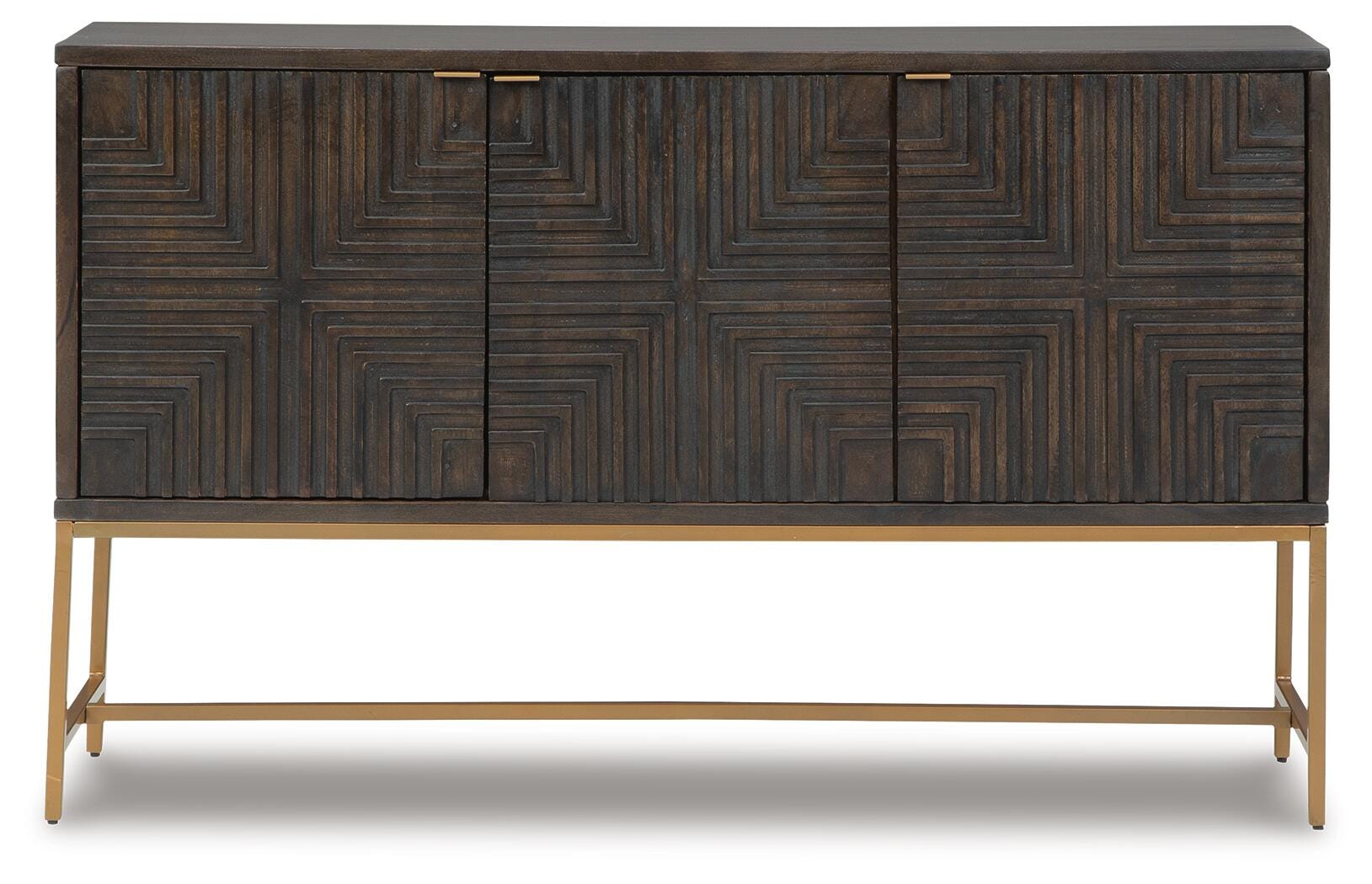 Elinmore Accent Cabinet - Brown/Gold Finish