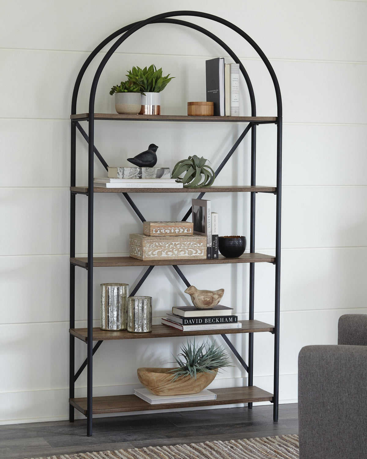 Galtbury Bookcase - Brown/Black