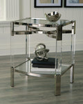 Chaseton Accent Table - Clear/Silver Finish