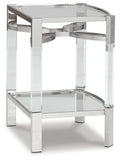 Chaseton Accent Table - Clear/Silver Finish
